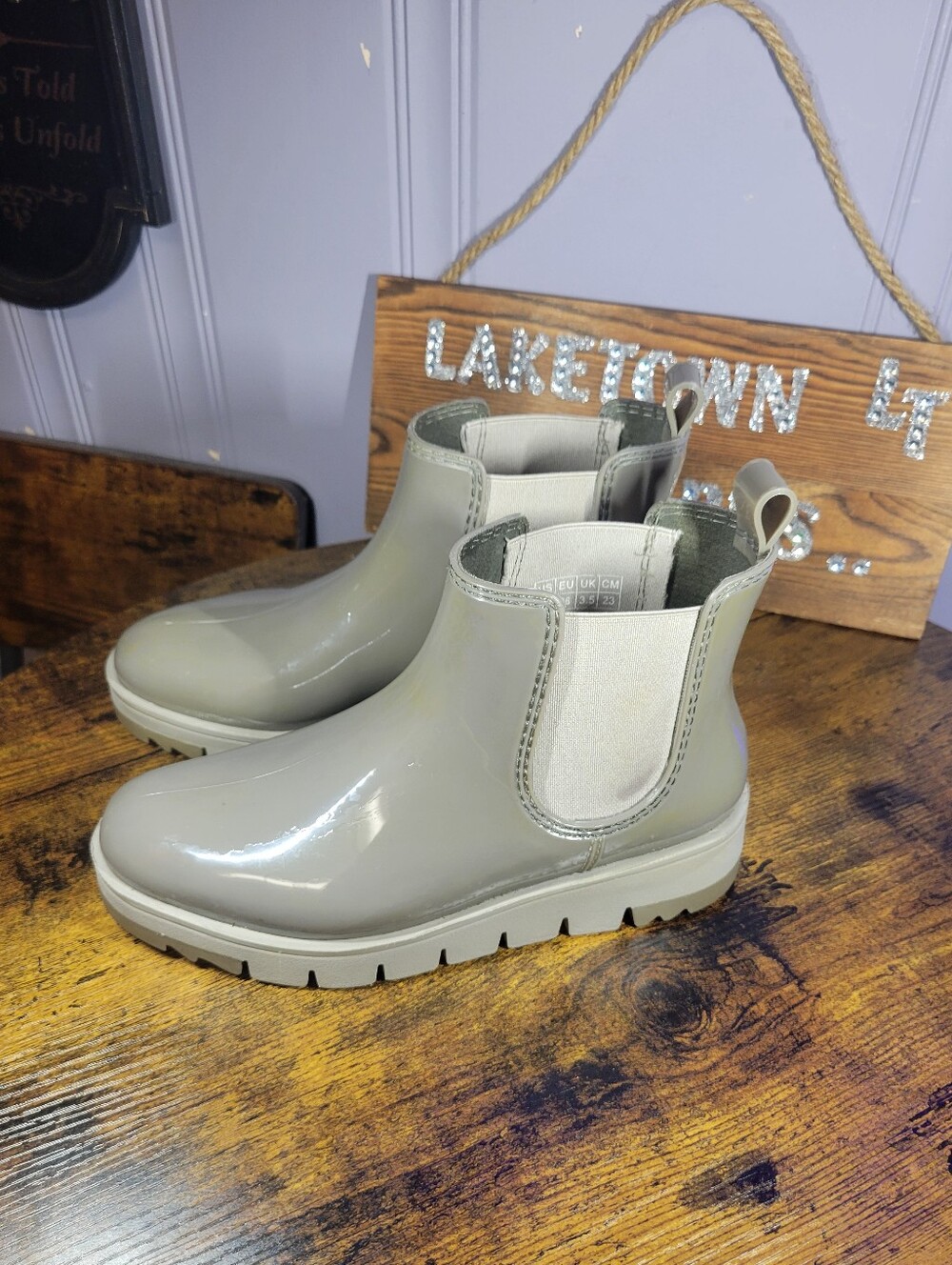 Cougar Grey Chelsea Rain Boots - Lightweight Slip-On